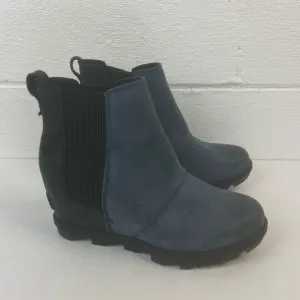 Sorel Joan of Arc Wedge Boots Navy/Black, 7.5