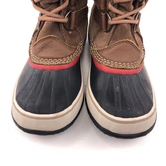 Sorel Joan of Arctic Brown Leather Tall Winter Boots 8