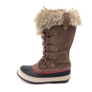 Sorel Joan of Arctic Brown Leather Tall Winter Boots 8