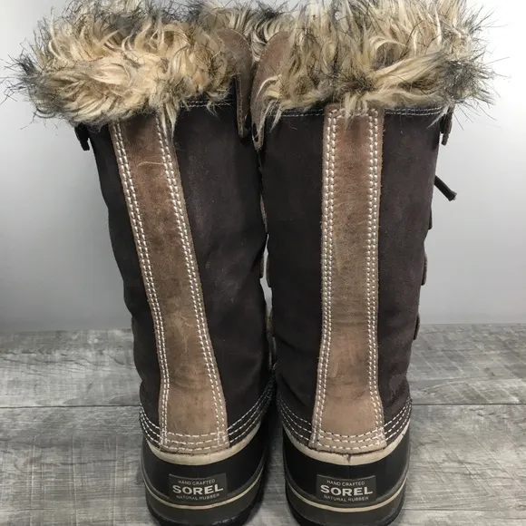 Sorel Joan of Arctic Women's Snow Waterproof Brown Leather Boots NL1540 Size 7