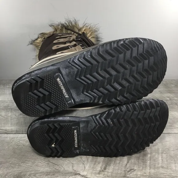 Sorel Joan of Arctic Women's Snow Waterproof Brown Leather Boots NL1540 Size 7