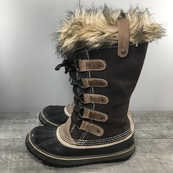Sorel Joan of Arctic Women's Snow Waterproof Brown Leather Boots NL1540 Size 7