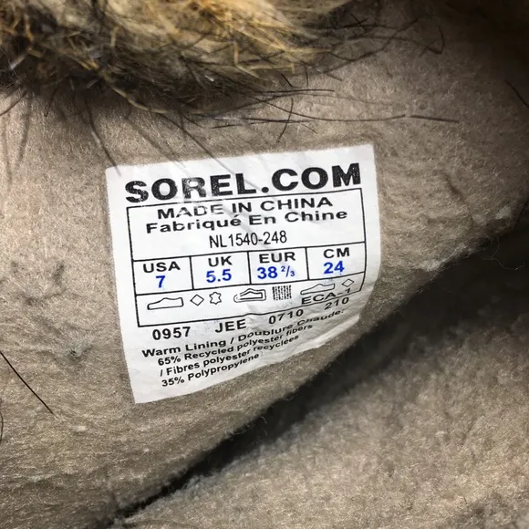 Sorel Joan of Arctic Women's Snow Waterproof Brown Leather Boots NL1540 Size 7