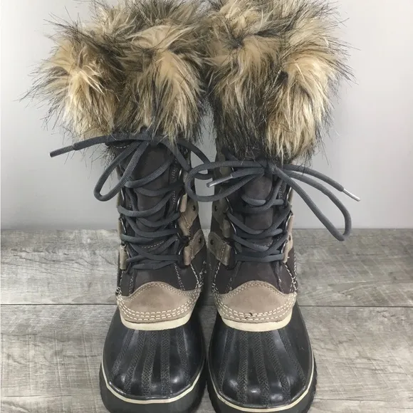 Sorel Joan of Arctic Women's Winter Waterproof Gray Leather Boots NL1540 Size 7