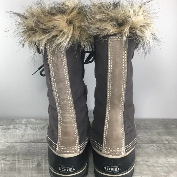 Sorel Joan of Arctic Women's Winter Waterproof Gray Leather Boots NL1540 Size 7