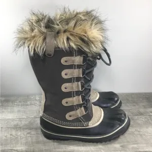 Sorel Joan of Arctic Women's Winter Waterproof Gray Leather Boots NL1540 Size 7