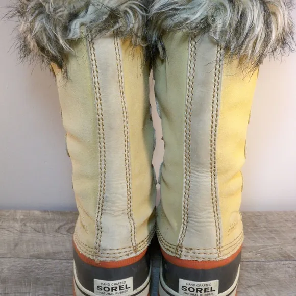 Sorel Joan of Arctic Womens Winter Waterproof Wheat Leather Boots NL1540 Size 7