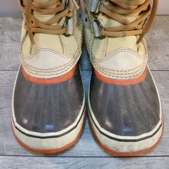 Sorel Joan of Arctic Womens Winter Waterproof Wheat Leather Boots NL1540 Size 7