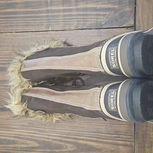 Sorel Joan of Artic Tall Faux Fur Snow Boots Size 6