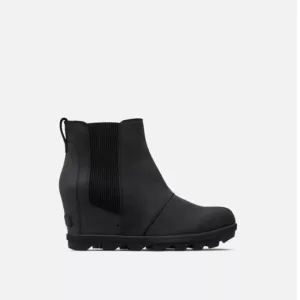 SOREL Joan of the Arctic Wedge II Chelsea Boots in Black NWOB Size 5.5