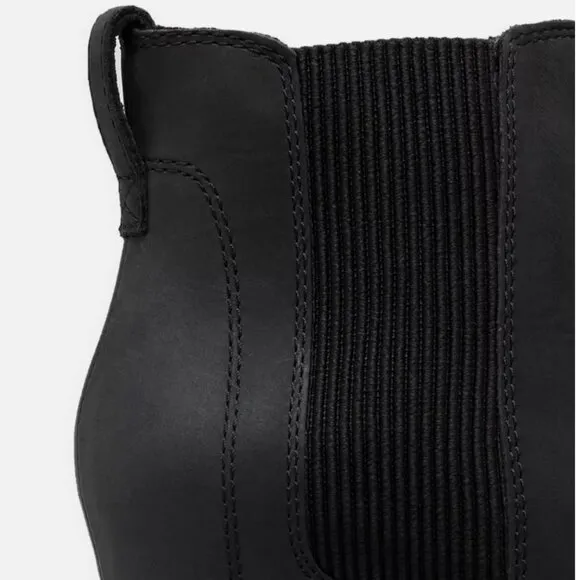 SOREL Joan of the Arctic Wedge II Chelsea Boots in Black NWOB Size 5.5