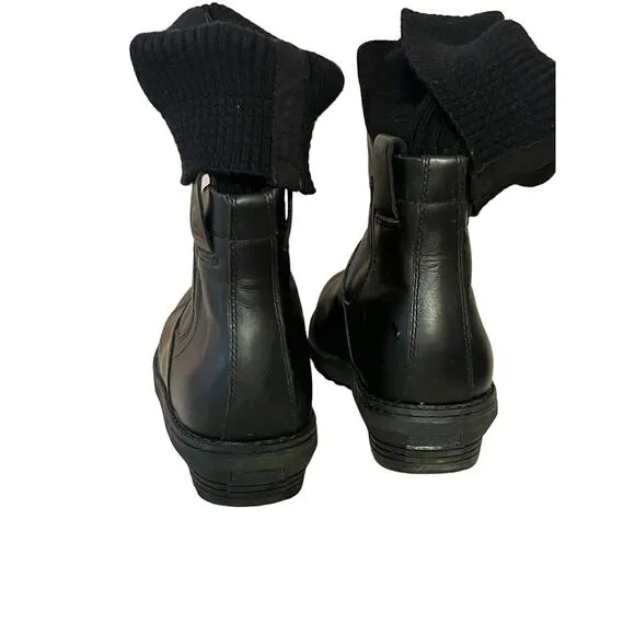 SOREL Juneau Snow Winter Boots • Women 9.5• Black Columbia Knit Sick Liners