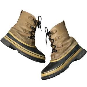 SOREL Men's Vintage Kaufman Caribou Tan Leather Waterproof Snow Boots *No Size*