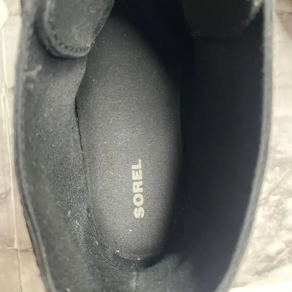 Sorel Out N About Leather Rain Snow Waterproof Duck Boots Black Women 7