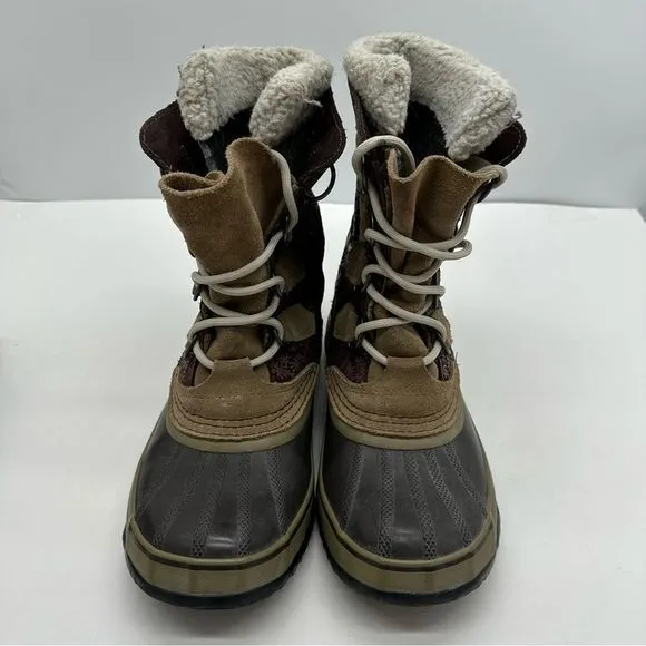 Sorel PAC Womens 7 Winter Snow Boots Waterproof Insulated Mid-Calf Snowflake