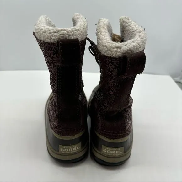 Sorel PAC Womens 7 Winter Snow Boots Waterproof Insulated Mid-Calf Snowflake