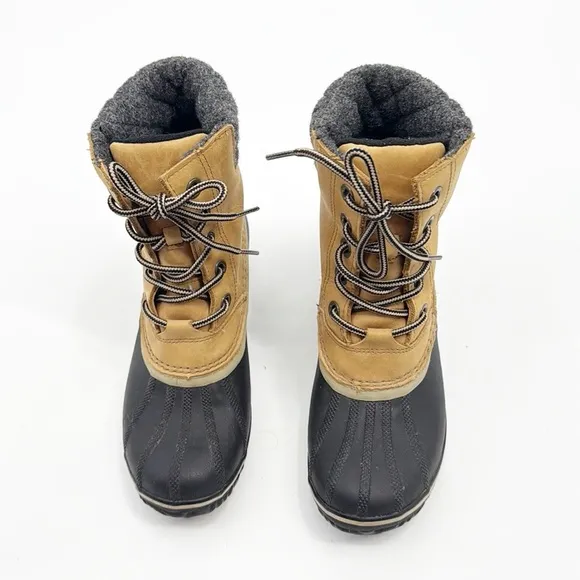 Sorel Slimpack II Leather Waterproof Lace Boots Women’s size 9 Winter Snow