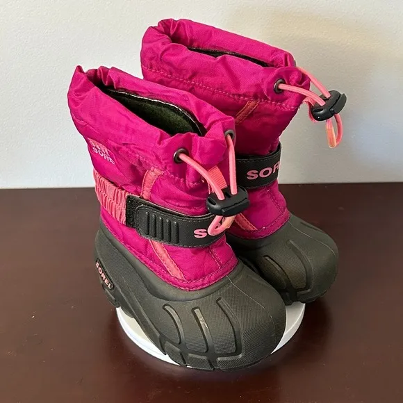 Sorel Snow Commander Boots - Pink Winter Snow‎ Boots - Toddler Size 5