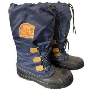 Sorel Snow Lion boots Women's Blue Nylon Removable Felt Liners Size 9 NWT