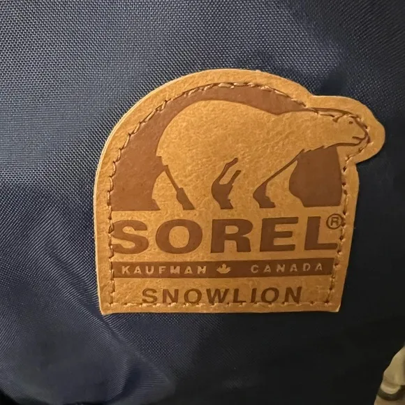 Sorel Snow Lion boots Women's Blue Nylon Removable Felt Liners Size 9 NWT