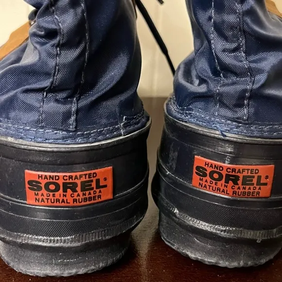 Sorel Snow Lion boots Women's Blue Nylon Removable Felt Liners Size 9 NWT