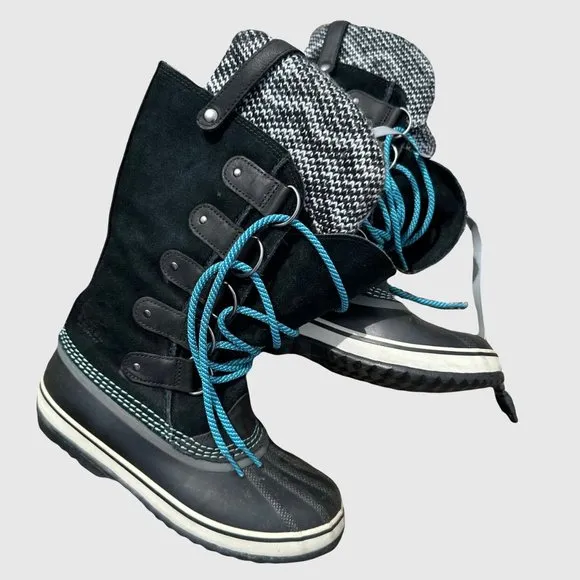 Sorel Sz 8 Joan of Artic Snow Winter Boots black