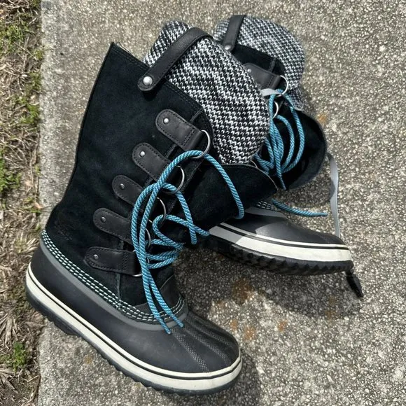 Sorel Sz 8 Joan of Artic Snow Winter Boots black