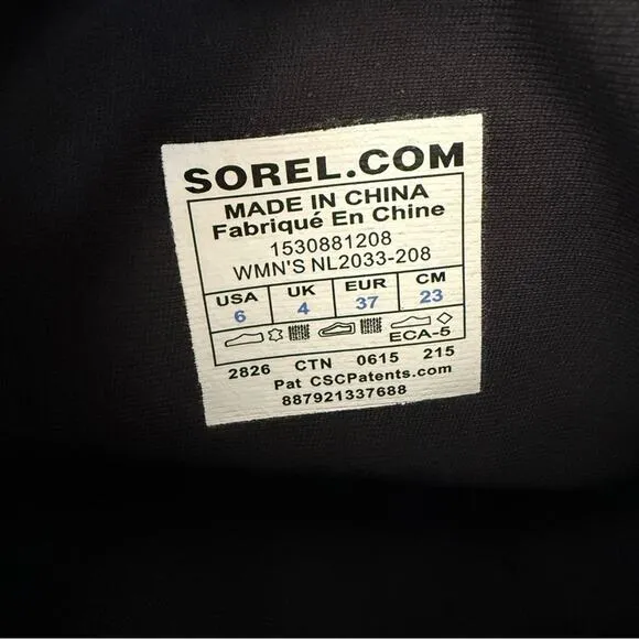 Sorel Tall Harness Winter Snow Boots Women’s 6