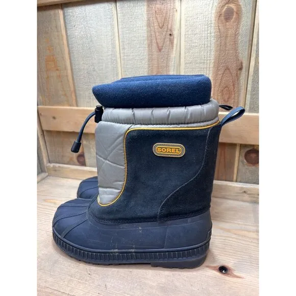 Sorel Tascko Jr Winter Snow Boots Youth Size 6 Blue Gray EU38