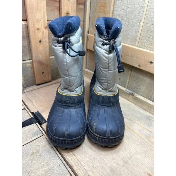 Sorel Tascko Jr Winter Snow Boots Youth Size 6 Blue Gray EU38