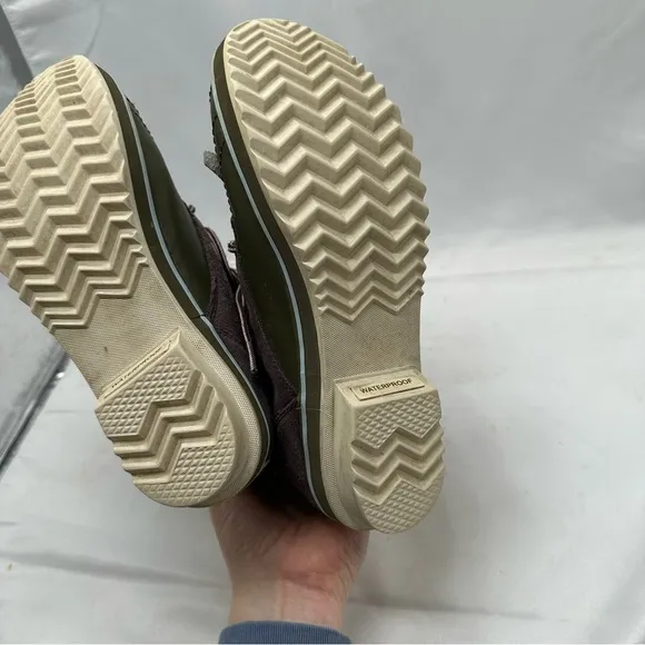 Sorel Tivoli Camp 18 Winter Snow Boots Brown Green Waterproof Womens Size 7
