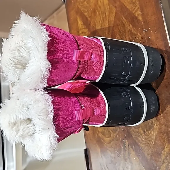 Sorel Tivoli II Snow boots Pink Tropick, faux fur lining Size 6