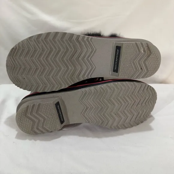 Sorel Tofino Cate NL2191-010‎ Women Sz 7 Black Fur Waterproof Winter Snow Boots
