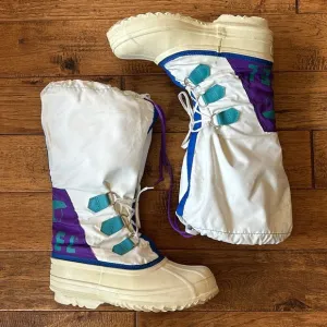 Sorel Vintage 90s Freestyle Tall Winter Snow Boots Felt Lined Women’s Size 6