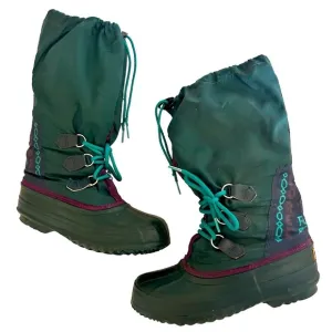 SOREL Vintage Freestyle Green Waterproof Winter Boots Made in Canada Womens 7
