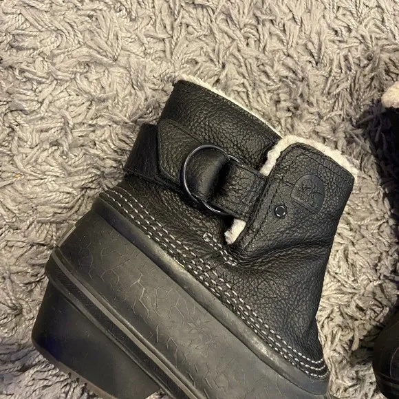 SOREL Winter Fancy Ankle Rain Snow Buckle Duck Boots Size US 6.5