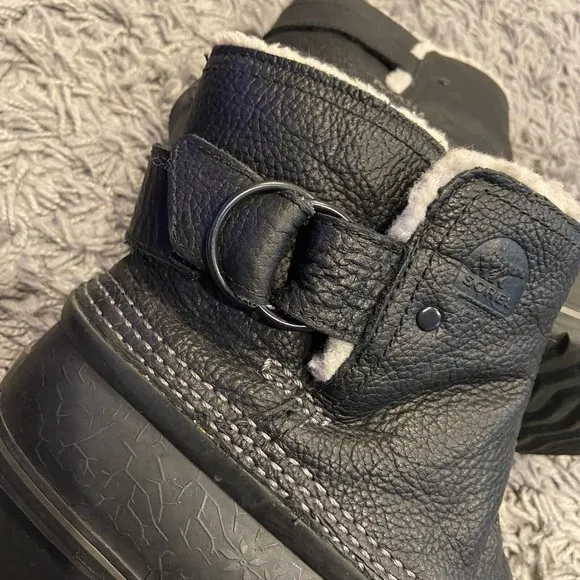 SOREL Winter Fancy Ankle Rain Snow Buckle Duck Boots Size US 6.5