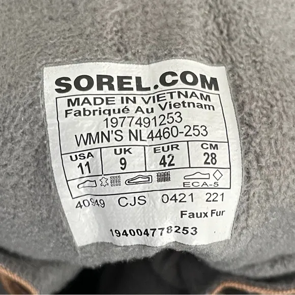 SOREL Wmns 11 Explorer II Joan Felt Waterproof Boots Tan &amp; Gray Lace Up