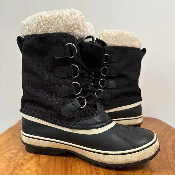 Sorel Woman Lady Size 8 Faux Fur Removable Liner Winter Snow Boots