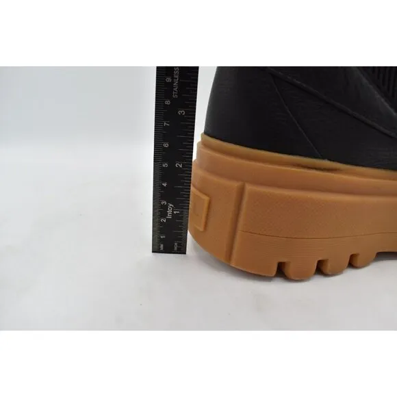 Sorel Women Size 7 Caribou X Black Leather Gum Waterproof Platform Chelsea Boots