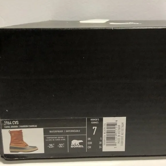 Sorel Women’s 1964 CVS Boot Waterproof Snow Boots Brown, Size 7 M