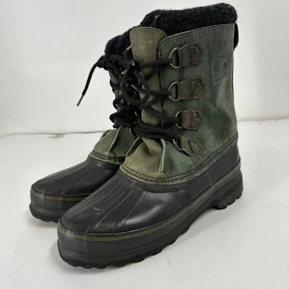 Sorel Women's Felt Lined Green Snow Boots size 7