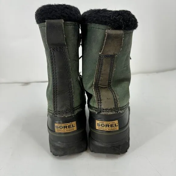 Sorel Women's Felt Lined Green Snow Boots size 7