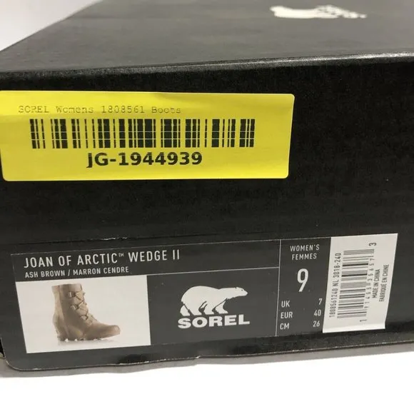 Sorel Women’s Joan of Arctic Wedge II Leather Boot Brown, Size 9 M