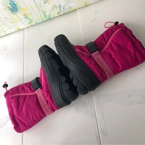 SOREL Women’s Pink Black Winter Snow Boots Waterproof Size 5