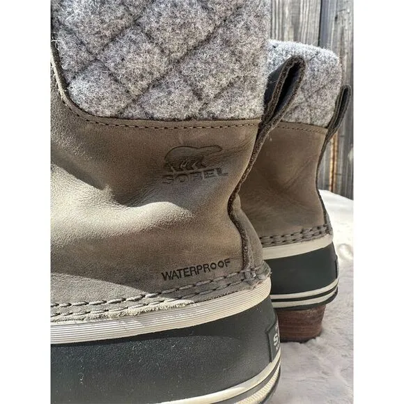 Sorel Women's Slimpack II Lace Brown Waterproof Snow Boots Size 8.5
