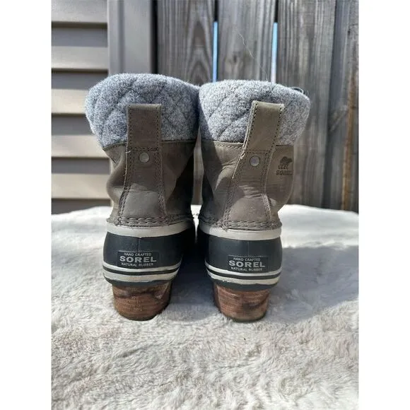 Sorel Women's Slimpack II Lace Brown Waterproof Snow Boots Size 8.5