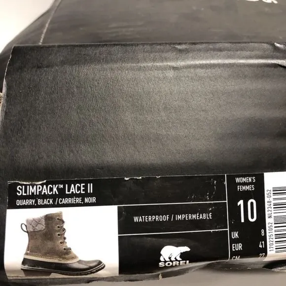 Sorel Women’s Slimpack II Lace, Quarry Winter Boots, Size 10M