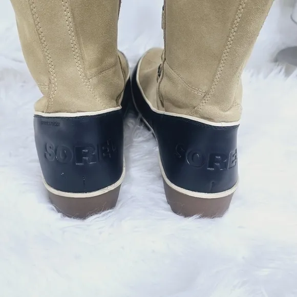 Sorel Women's TIVOLI II US10 Chestnut Suede Lined Faux Fur Winter Snow B…