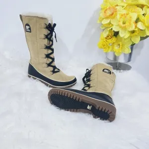 Sorel Women's TIVOLI II US10 Chestnut Suede Lined Faux Fur Winter Snow B…